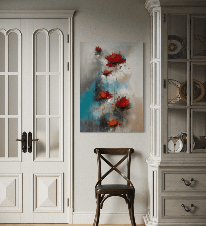 blomster maleri på veggen