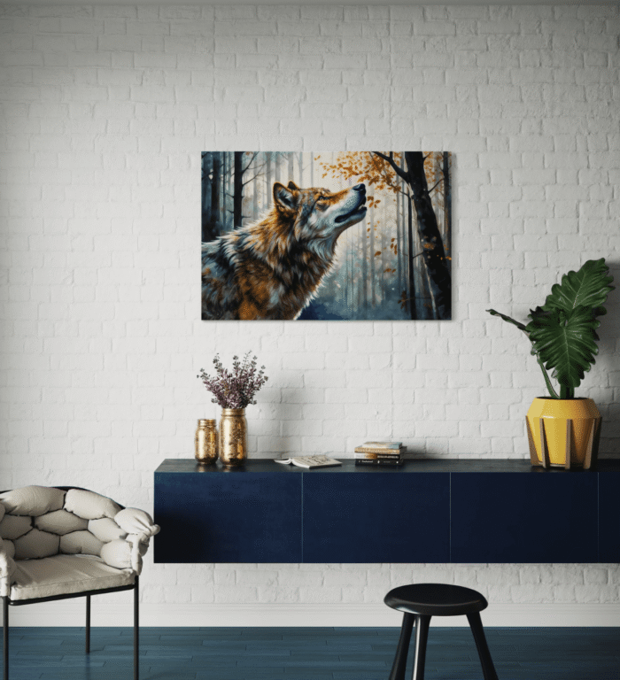 Veggbilde – Ulv i Skogen
