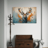 lerretsbilde hjort akvarell abstrakt i stuen