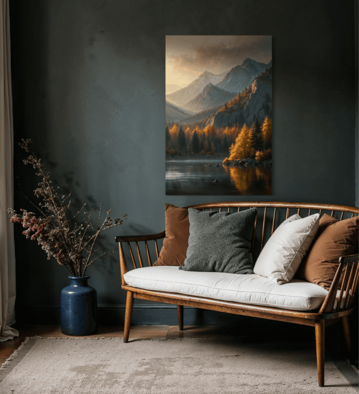 Norsk høst på lerret – elegant dekorasjon