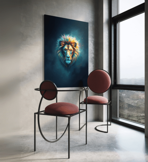 magisk veggkunst mockup Fargerik Løvekunst Magisk Veggkunst