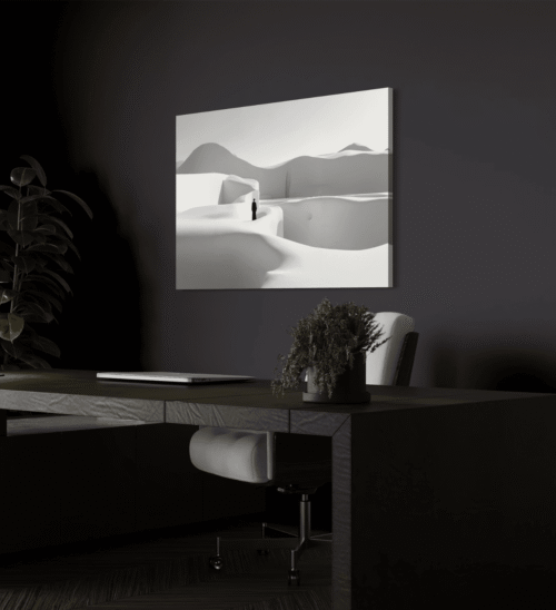 Abstrakt hvitt ørkenlandskap abstrakt hvitt ørkenlandskap med en minimalistisk stil