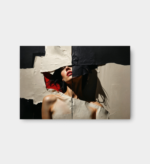 høykvalitets lerretsbilde kroppskunst tekstur i kontrast